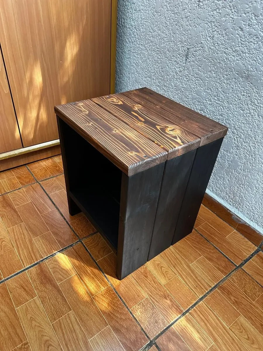 Par de Mesas Auxiliares de Madera Sólida | Woodstock