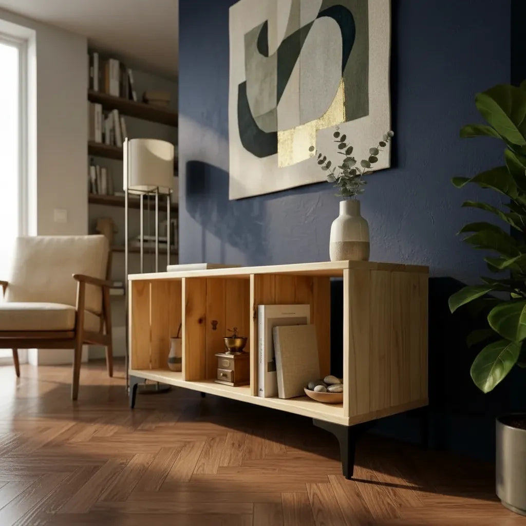 Mueble para TV de Madera Natural | Estilo Retro | Woodstock