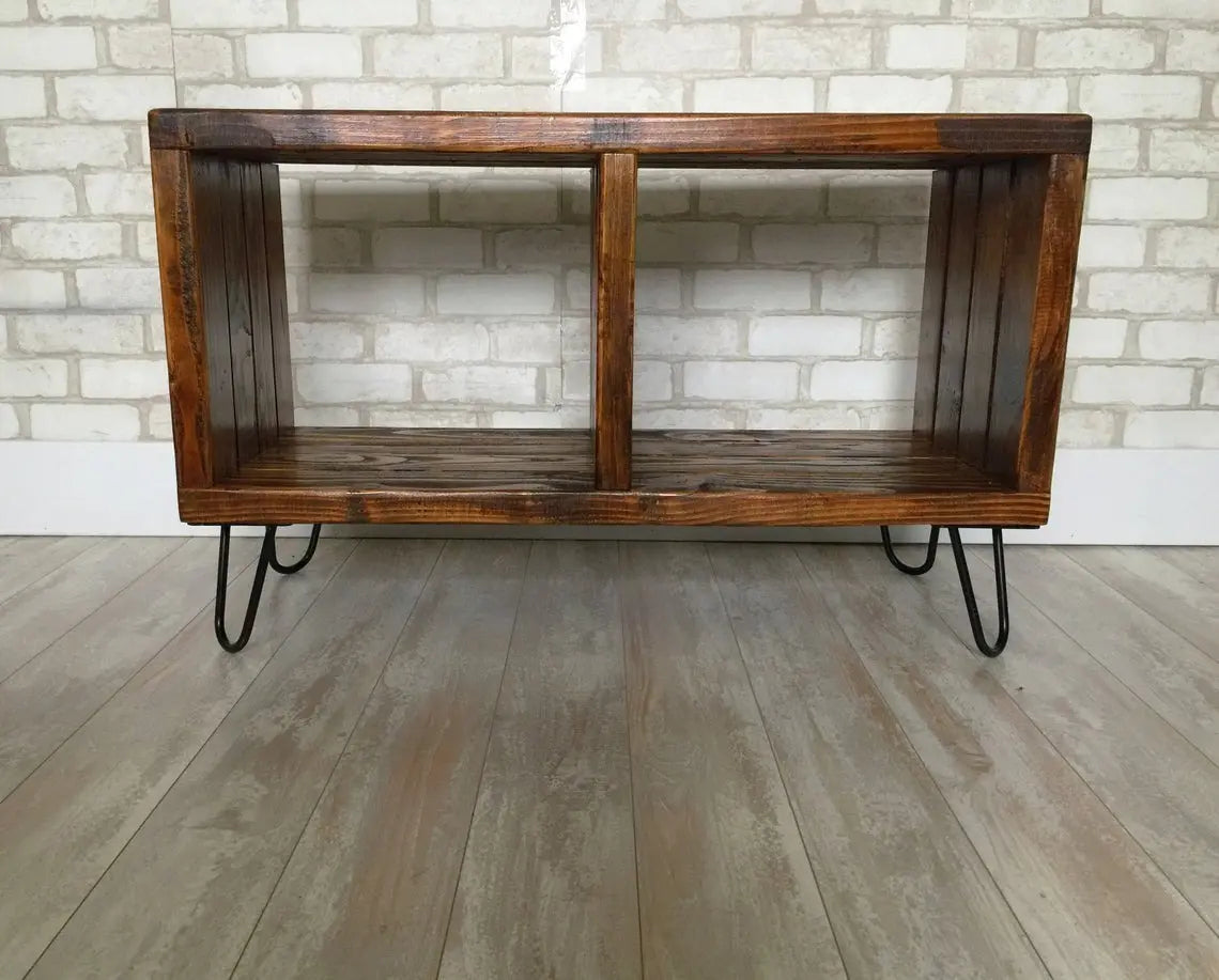 Consola Vintage para Vinilos | Color Oyamel & Acero | Woodstock