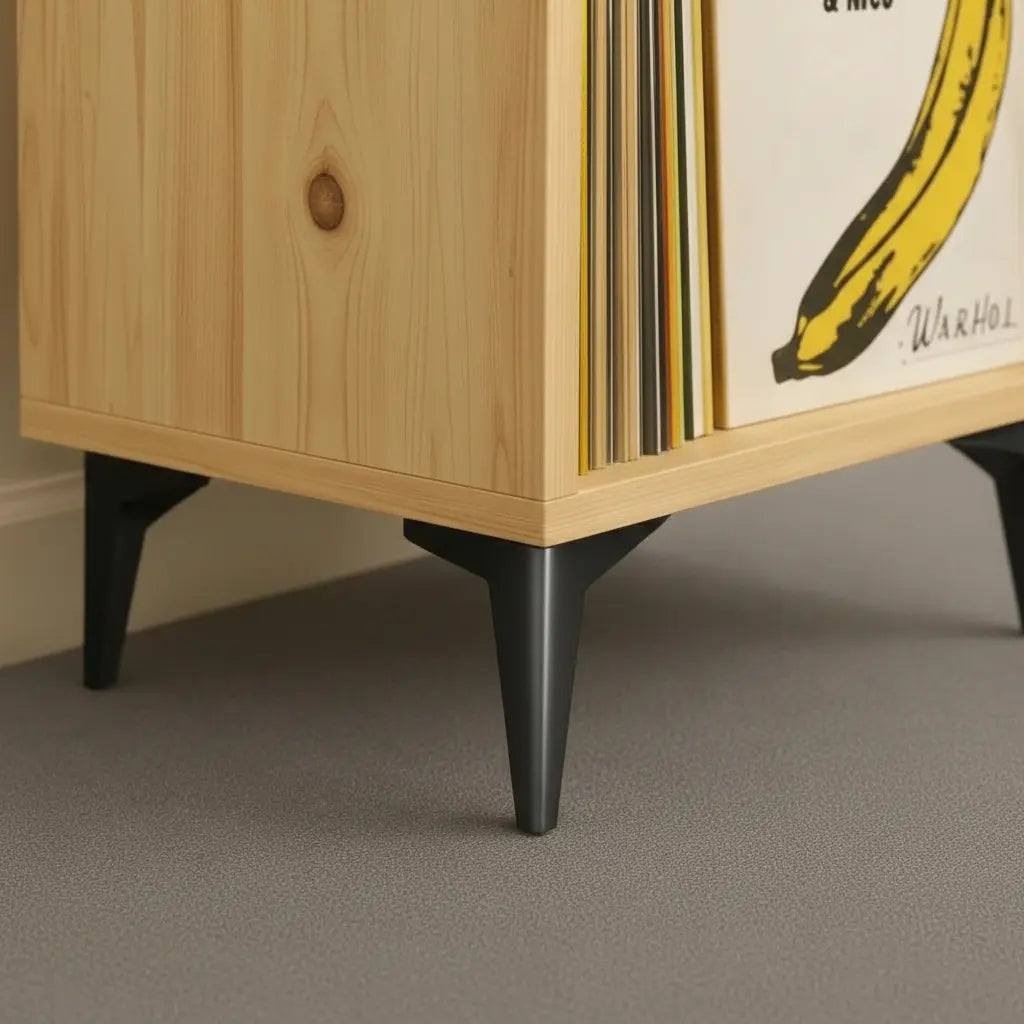Estante de Madera para Vinilos 80 Discos | Woodstock