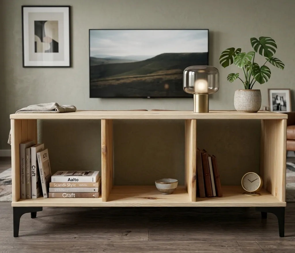 Mueble para TV de Madera Natural | Estilo Retro | Woodstock