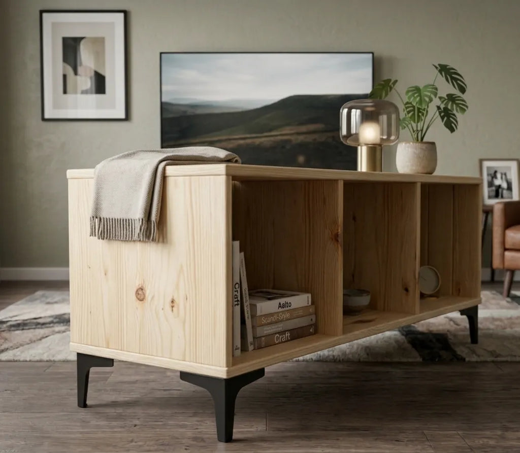 Mueble para TV de Madera Natural | Estilo Retro | Woodstock