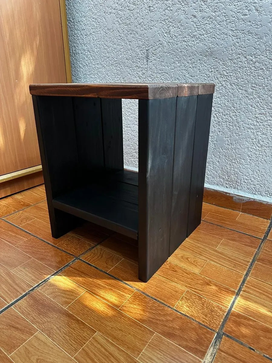 Par de Mesas Auxiliares de Madera Sólida | Woodstock