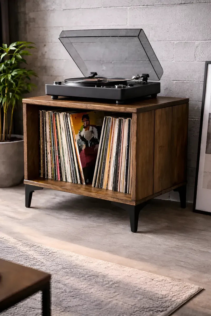 Rack de Vinilos Industrial |Pino Macizo