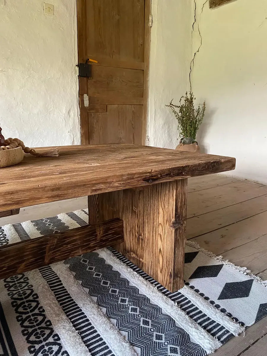 Mesa de Centro Rústica Vintage | Madera Sólida | Woodstock