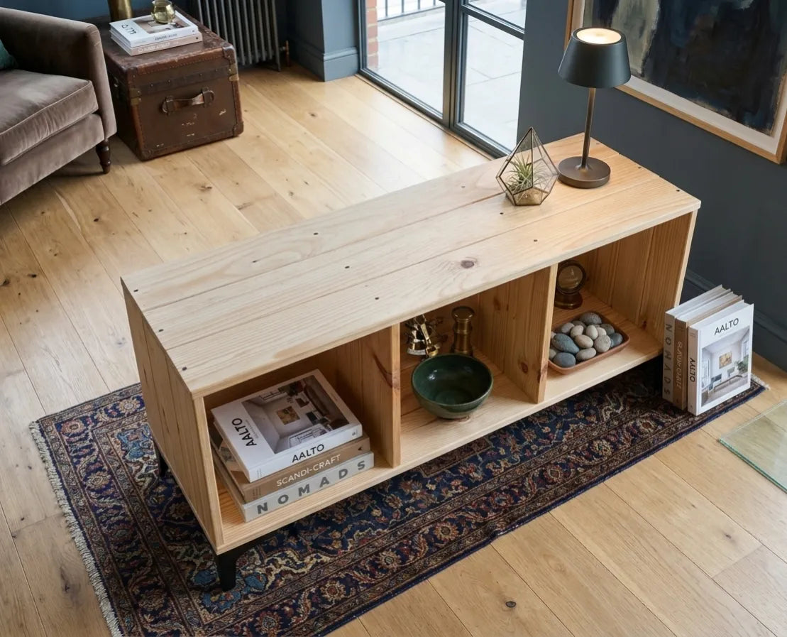 Mueble para TV de Madera Natural | Estilo Retro | Woodstock