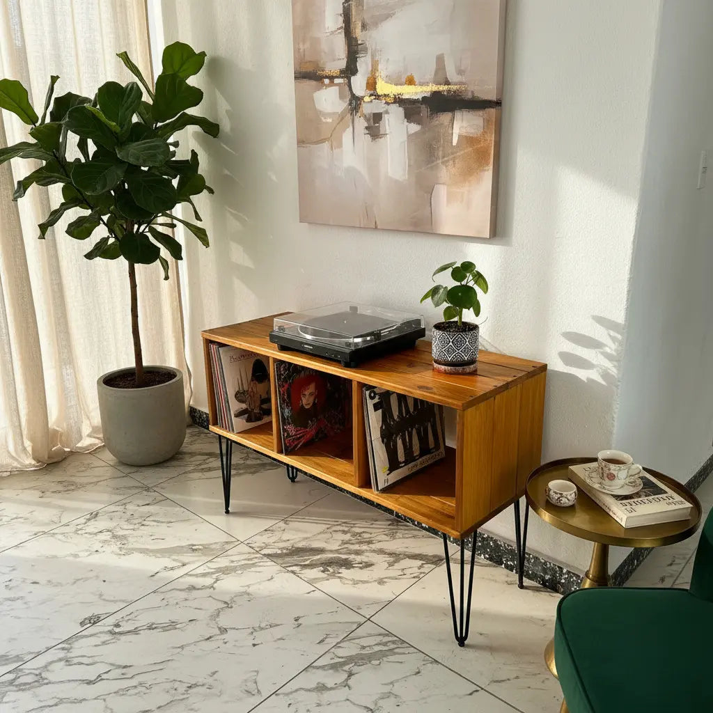 Organizador Industrial para Vinilos | Color  Oyamel | Woodstock