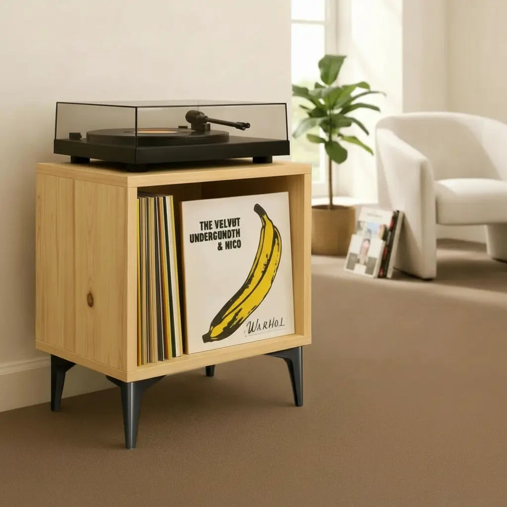 Estante de Madera para Vinilos 80 Discos | Woodstock