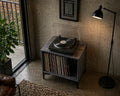Mueble para Vinilos y Tocadiscos | Madera de pino |Gris | Woodstock