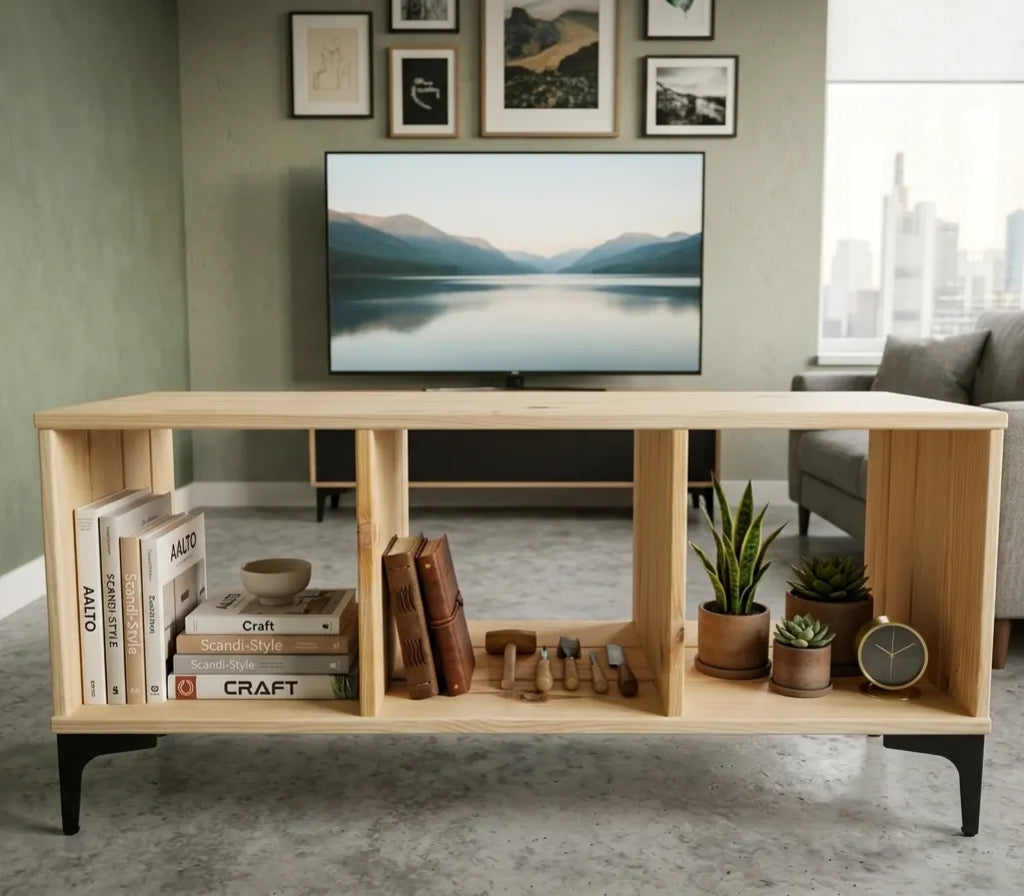 Mueble para TV de Madera Natural | Estilo Retro | Woodstock