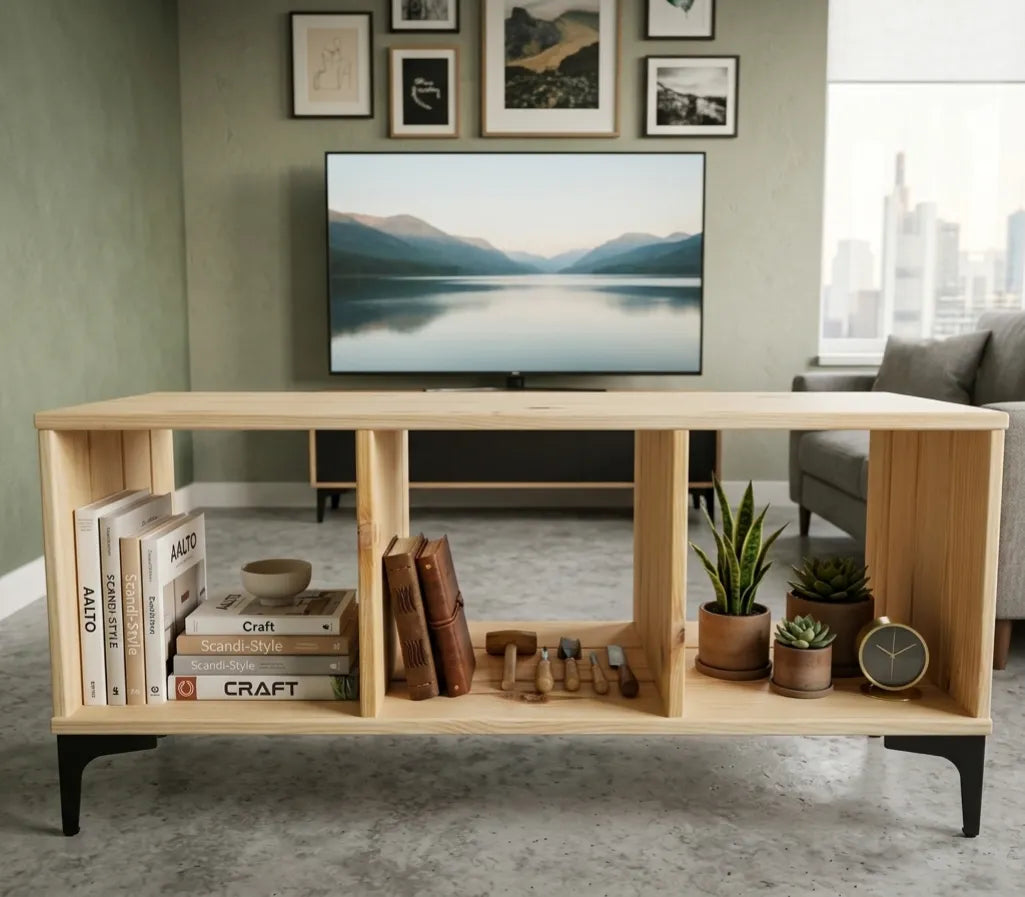 Mueble para TV de Madera Natural | Estilo Retro | Woodstock