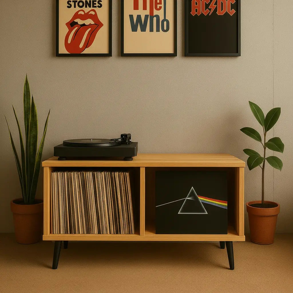 Estante de Madera Sólida de Pino para Vinilos | Woodstock