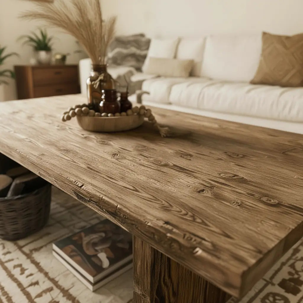 Mesa de Centro Rústica Campestre | Madera Encerada | Woodstock