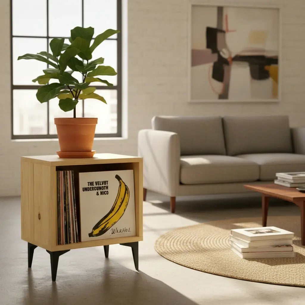 Estante de Madera para Vinilos 80 Discos | Woodstock