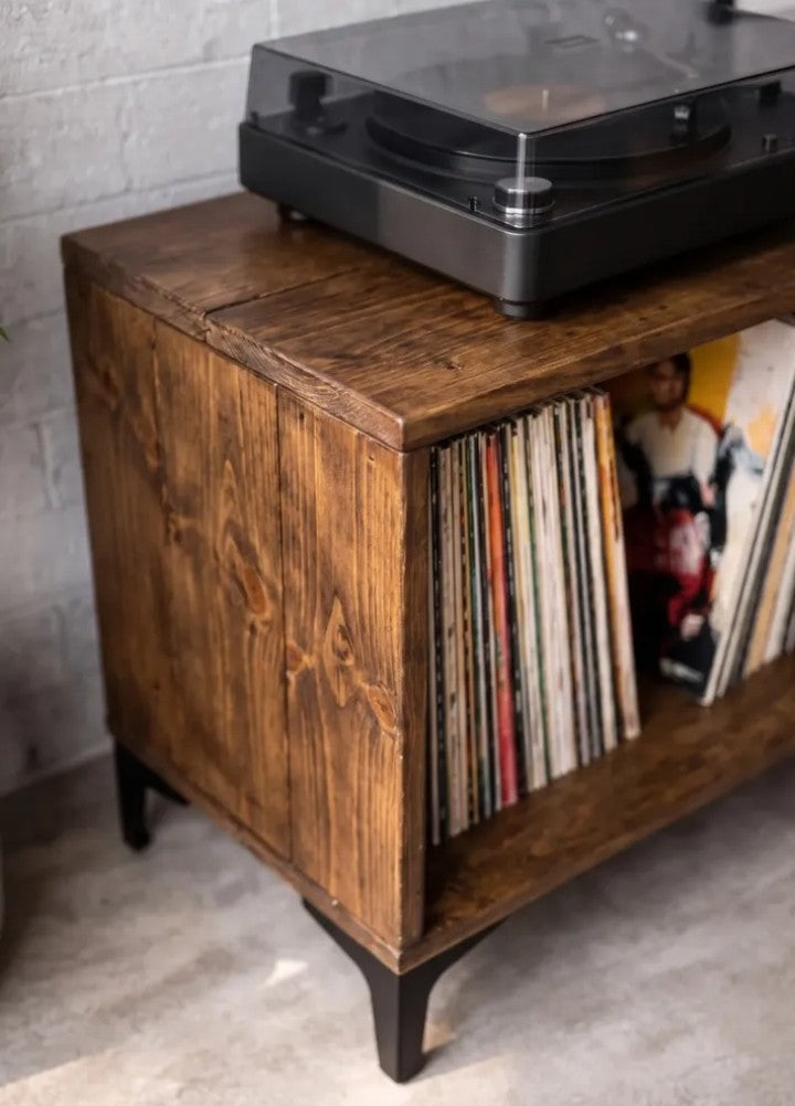 Rack de Vinilos Industrial |Pino Macizo