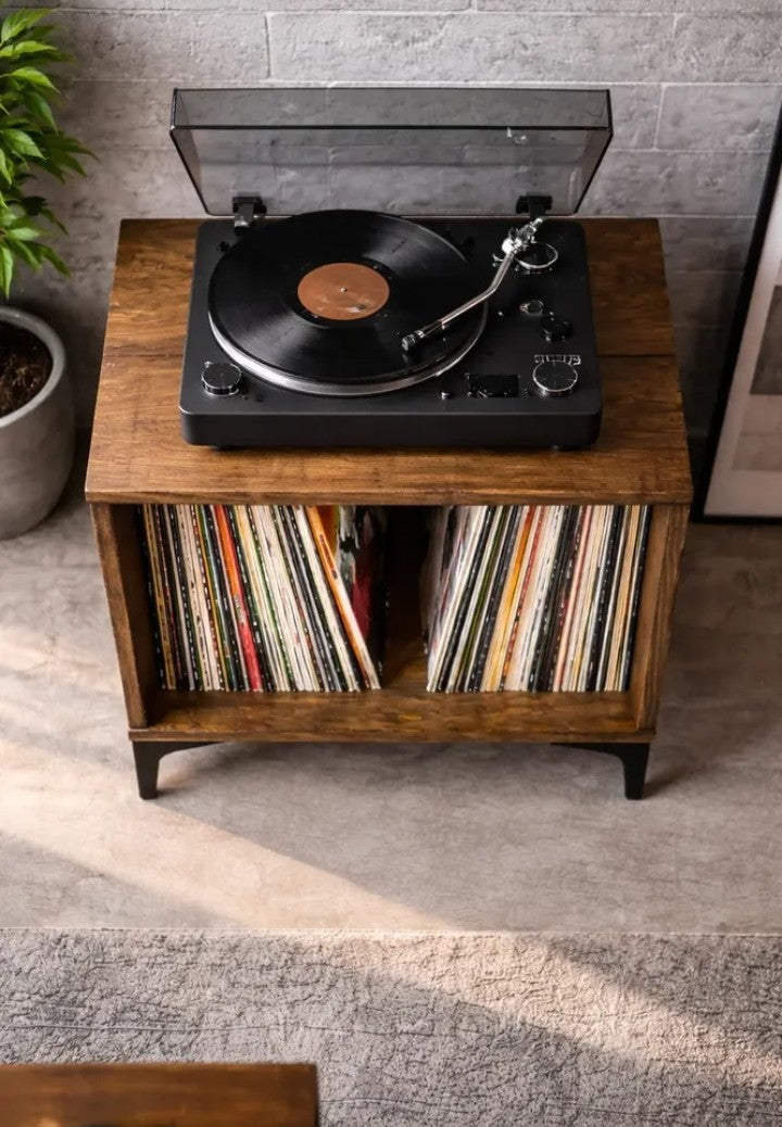 Rack de Vinilos Industrial |Pino Macizo