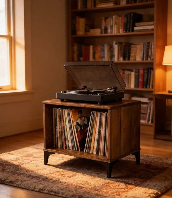 Rack de Vinilos Industrial |Pino Macizo