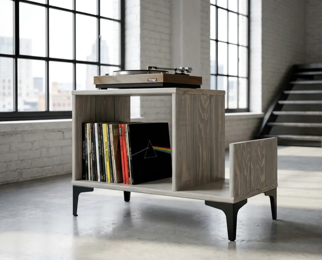 Mueble Industrial para Vinilos | Gris | Woodstock