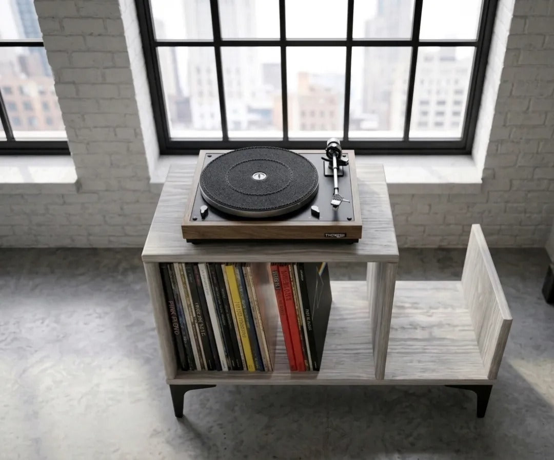 Mueble Industrial para Vinilos | Gris | Woodstock