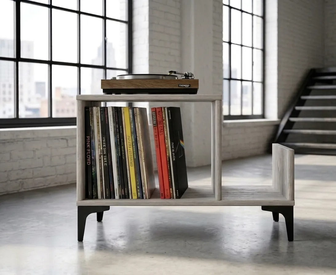 Mueble Industrial para Vinilos | Gris | Woodstock