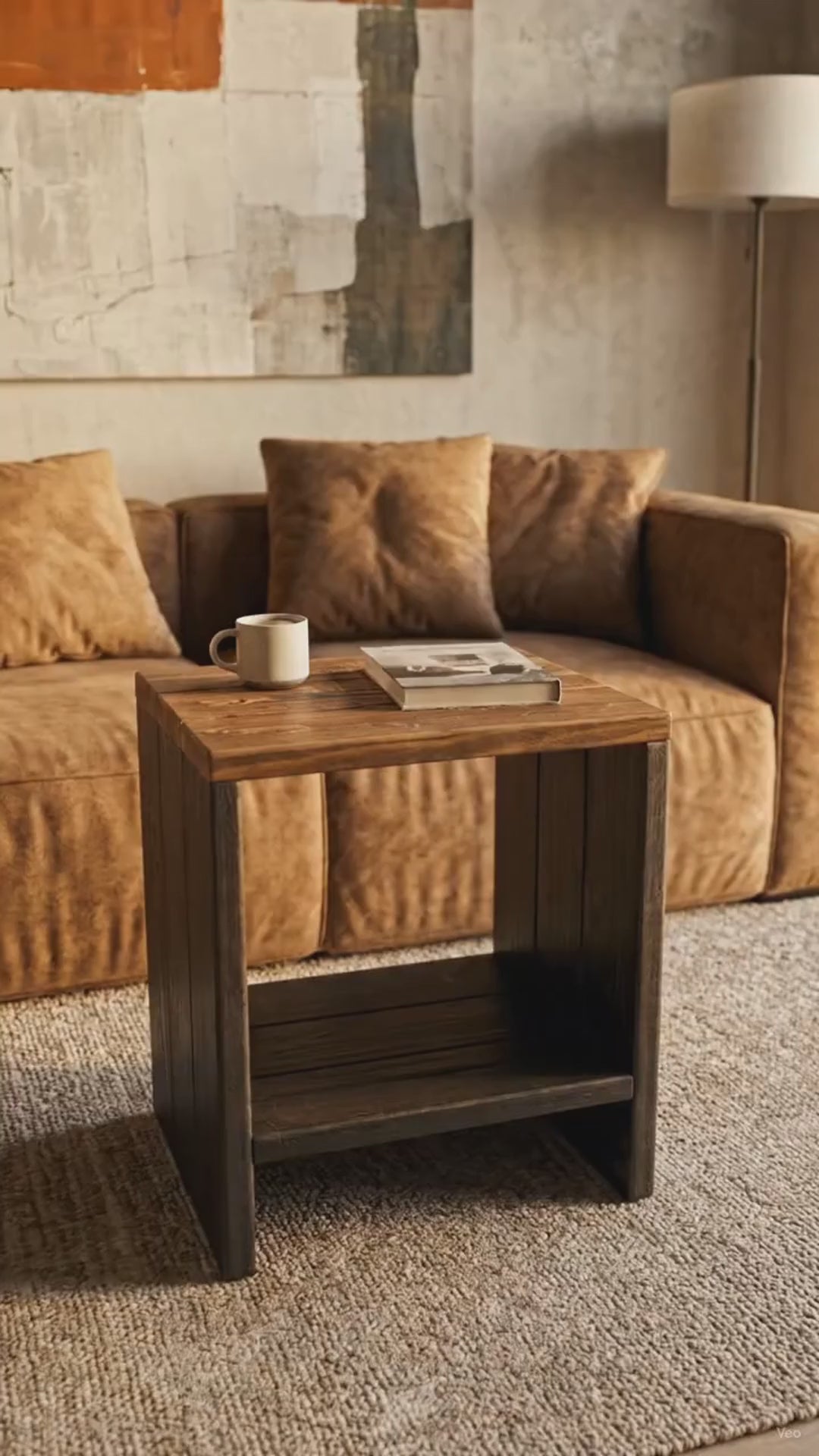 Par de Mesas Auxiliares de Madera Sólida | Woodstock